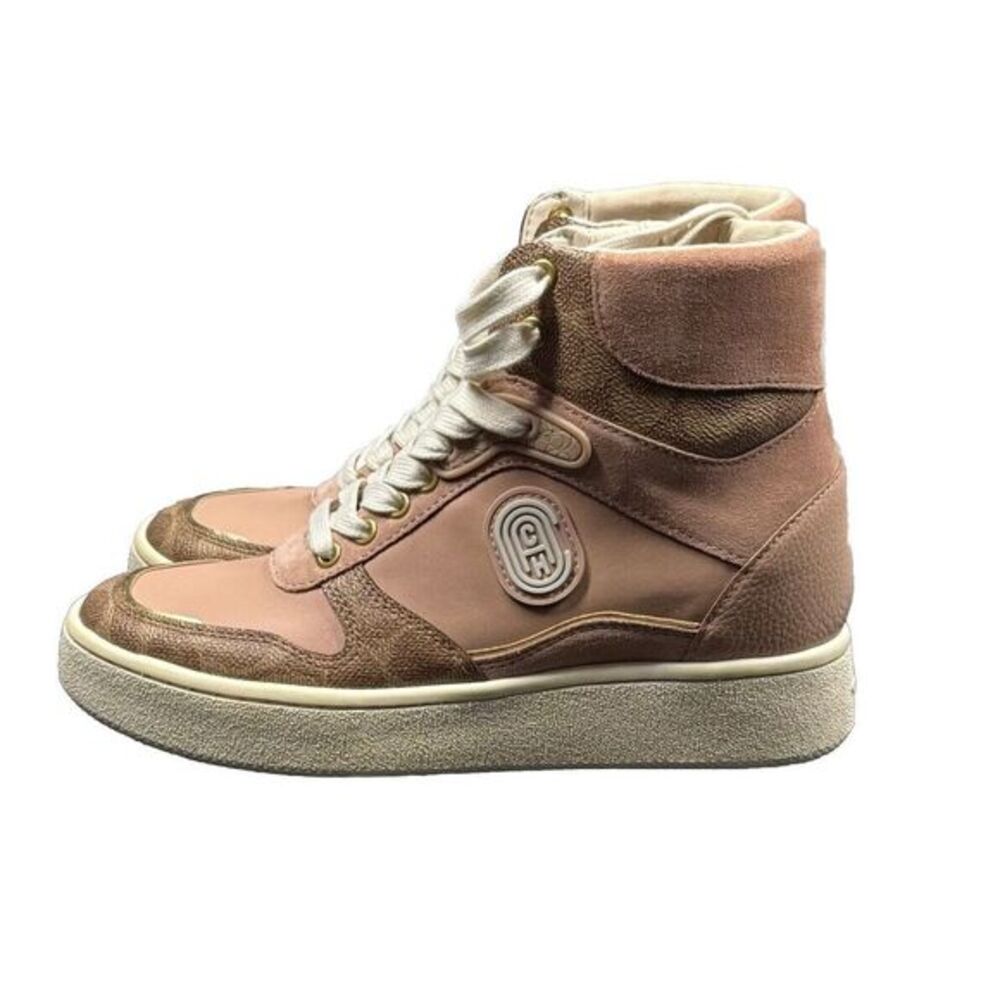 COACH Women's C220‎ High Top Sneakers with coach patch - Size 7